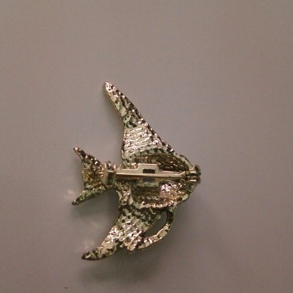 Vintage brooche gold silver with red gemstone - Picture 2 of 5